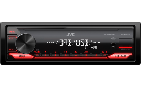 JVC KD-X182DB 1-Din Autoradio mit USB, AUX und kurzem Chassis