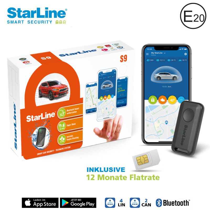 STARLINE Alarmsystem mit WFS, GSM, TAG, GPS