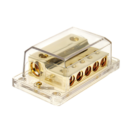 [2100000029518] Verteilerblock (gold) 2 x 35-50 mm²  / 5 x 20 mm² 30.3601-03