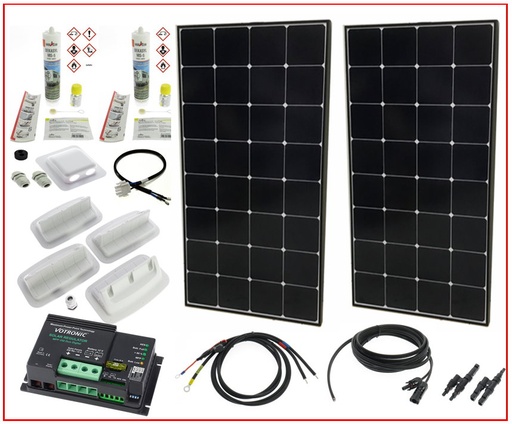 [die] Solaranlage Sunpower 240W - Votronic MPP Regler f. 2 Batterien